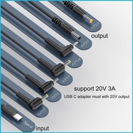 UTAKEE 20V Type C to 5 5x2 5mm 5 5x2 1mm 4 8x1 7mm 4 0x1 7mm 3 5x1 35mm 3 0x1 1mm Male Power Cable P