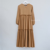 Bayleaf.id Ziaa Basic Maxi Dress Rayon / Dress Gamis Wanita Busui