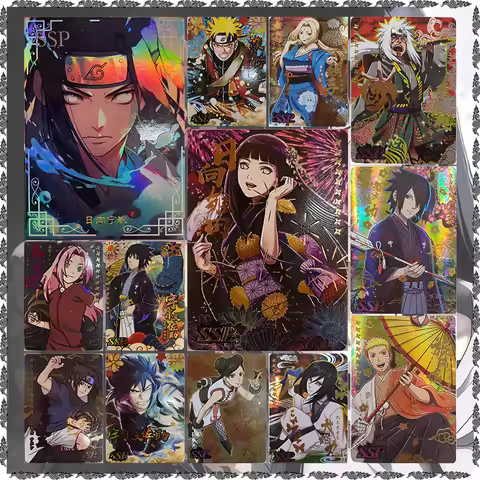 Anime NARUTO Rare SSP Game Sasuke Tsunade Orochimaru Tenten Hyuga Neji Hinata Haruno Sakura Collecti