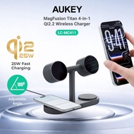 Aukey LC-MC411 MagFusion Titan 4-in-1 Qi2.2 Wireless Charger (24 Months Warranty)