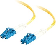C2G/ Cables To Go 28758 OS2 Fiber Optic Cable - LC-LC 9/125 Duplex Single-Mode PVC Fiber Cable, Yell
