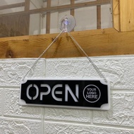 Open Close Signage Acrylic Logo Open Close Signage