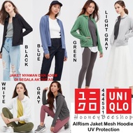 ORIGINAL UNIQLO - WOMEN AIRism JAKET WANITA UV PROTECTION MESH HOODIE