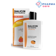 Salicin Plus Shampoo Extra Formula ซาลิซิน พลัส แชมพู Tar oil Selenium Sulfide 60 ml. [PC]