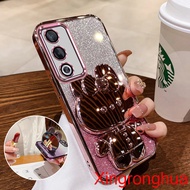 Casing Oppo A3 Pro 5G A3X 5G/ A3 A38 A18 A58 A60 A79 5G Phone Case with Cute Rabbit Cosmetic Makeup 