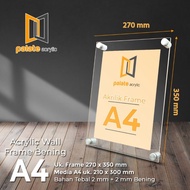 Acrylic Wall Frame A4 / Frame / Acrylic Poster Display A4 - 2mm+2mm