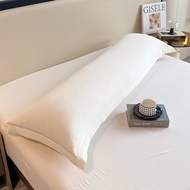 [SG] Long Pillow Case Bolster Cover 180cm Washed Cotton Bolster Case With Zipper Simple Double Pillo