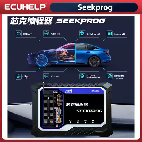 ECUHELP Seekprog Chip Programmer, Supports Chips and Module Read/Write/Erase/Verify/Blank