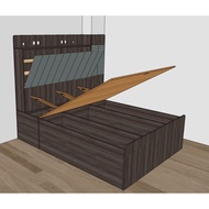 King size storage bed frame customize singapore/king size window bay storage bed frame customize