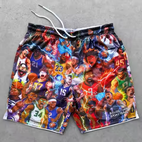 Anime All Star Printed Shorts for Men and Women Outdoor Sports, Leisure, Fashion, Adults and Childre