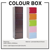 Colour Box with 5 Door Storage Box Storage Cabinet Utility Shelve Multipurpose Cabinet BookCase Bookshelf