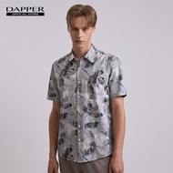 DAPPER เสื้อเชิ้ตแขนสั้น Blooming Art Print Shirt สีเทา