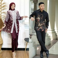 Outher - TERLARIS Batik Nafastore Baju batik couple Sinta Gamis Tule mix velvet premium mutiara paye