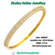 BG8687 BG5000 GELANG BANGLE PERMATA EMAS SADURAN ZHULIAN