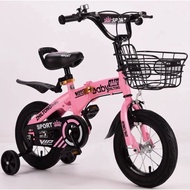 SG shop Kids Folding bicycle Pink foldable bike Children foldie learner compact bikes for 48 yearsHT