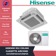 HISENSE R32 Ceiling Cassette AIRCOND AUC20QFGS (2.0HP) / AUC25QFGS (2.5HP)-Hisense Warranty Malaysia