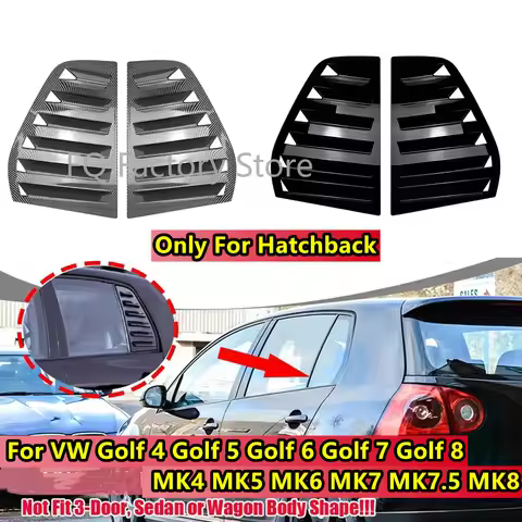 Rear Side Window Trim Spoiler For VW Golf 4 Golf 5 Golf 6 Golf 7 MK4 MK5 MK6 MK7 MK7.5 MK8 Window Sh