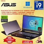 #TX010 USED ASUS TUF Gaming Laptop FX506HM Intel i9-11900H 16GB 1TB SSD NVIDIA GEFORCE RTX3060 6G FH