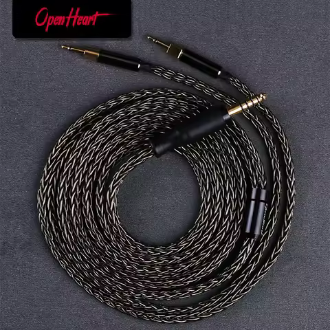 OPENHEART 16 Core Headphone Cable 4.4mm 2.5mm 6.35mm XLR Cable For Sennheiser HD700 2m 3m Upgrade Ba