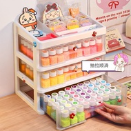 Doudou🌈 Bean Storage Box Transparent Drawer Desktop Storage Rack Multi-Layer Small Bottle Storage Ca