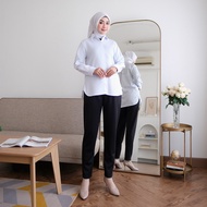 Sakhapremium.id - Kemeja Baju putih Kemeja Putih PNS Guru Wanita Kerja Lengan Panjang Kantoran Terla