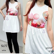 SL77 - MINI DRESS WHITE LOLLIPOP KOREAN LOOK