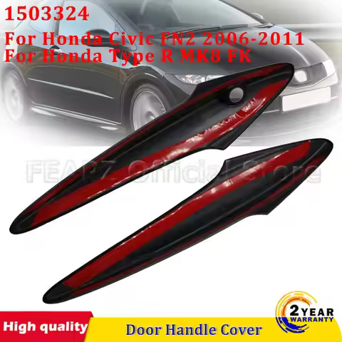 For Honda Type R MK8 FK Gloss Black Door Handle Covers For Honda Civic FN2 2006-2011 1503324 Easy in