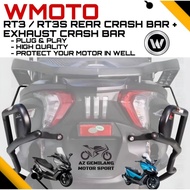 WMOTO RT3 RT 3 RT3S RT3 S HIGH QUALITY REAR CRASH BAR + EXHAUST CRASH BAR ACCESSORIES ACCESSORY MODI