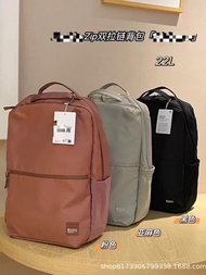 Big Brand Handbag Backpack Backpack Luzi Large Capacity Men's Double-Zip Double-Zip Backpack Women's