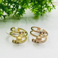 Ct8 Women's Titanium Ring Stainless Steel Gold Plated 5V2