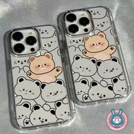 Cute Bear Phone Case For Vivo Y500i Y500 Y400 Pro Y300 Plus Y300i Y300T Y200 GT Y200i Y200E Y100 Y19