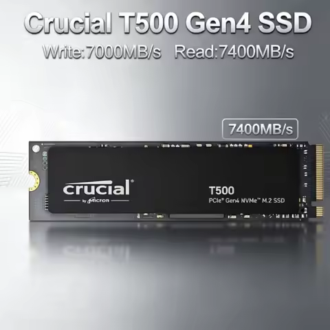 Powerful Performance Crucial T500 1TB Gen4 NVMe M.2 SSD 7300MB/s OEM Original for PS5 Laptop PC Gami
