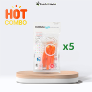 Bàn chải kẽ răng Okamura Asahi hình L 6 cái màu cam (SS) 0.8mm - Hachi Hachi Japan Shop