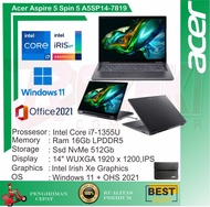 ACER SPIN 5 A5SP15-7819 | CORE I7-1355U | 16GB | 512GB | 14" TOUCH
