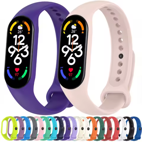 Silicone Strap for Xiaomi Mi Band 7 6 Bracelet Sport Watch Wristband Miband band 5 band 4 wriststrap
