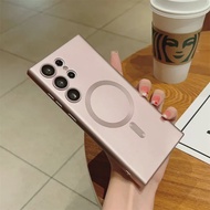 Luxury Matte Magnetic Case For Samsung Galaxy S25 S24 S22 S21 S23 Ultra Fe A35 A55 A05S A16 Magsafe