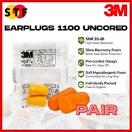 [Original](1pair)  3M Ear Plug Anti Noise 3M Corded Uncorded Soft Foam Earplugs 1100 / 1100 Sleeping