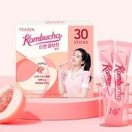 TEAZEN Kombucha Peach Stick / 12 Probiotics / 0 Sugar 15 kcal Low-Calorie Fermented Tea