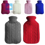 2.0 Litre Knitted Heat Hot Water Bottle Cover Winter Soft Bag Warmer Grey