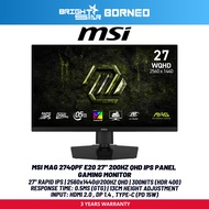 MSI MAG 274QPF E20 27" 200HZ QHD IPS Panel Gaming Monitor