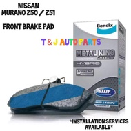 Bendix Metal King FRONT Brake Pad NISSAN MURANO Z50 2.5 3.5 QR25DE VQ35DE DB1516MKT