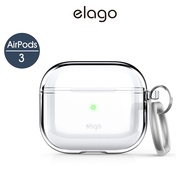 &lt; elago &gt; AirPods 3 Non-Marking Transparent Case With Key Ring