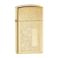 1652B Zippo Venetian High Polish Brass Slim ของแท้ (Empty Zippo Lighter without Fuel ไฟแช็กเปล่าไม่ม