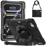 Compatible 2025 Apple iPad Pro 11/13 Case with Pen Slot Shockproof M5 Tablet Air 7/6/5/4 Full Edge