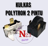 relay PTC kulkas Polytron 2 pintu + overload kulkas Polytron / relay