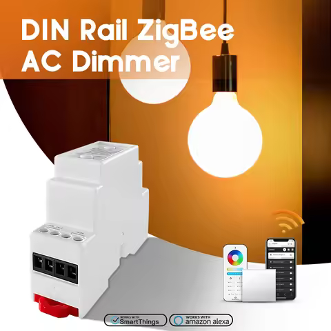 GLEDOPTO Din Rail ZigBee AC Dimmer APP Push Switch RF Remote Control 35MM Electrical Guide Rail Work