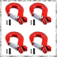 [I O J E] Clevis Hook with , 4 Pack, 5/16Inch, 2470 Lbs Load Limit, Grade 80 Drop Alloy Steel  Easy 