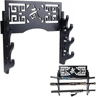 DICOSMETIC 4-Tier Sword Katana Wall Mount Holder Plaque Swords Hanger Sword Display Holder Black Adj