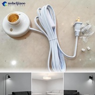 NOBELJIAOO E27 Lamp Holder with Cable Bulb Cord 4.6 Meter US-Plug DIY Bulb Extension Cord Pendant Li