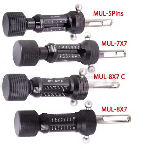 AKK Tool MUL-7X7 MUL-8X7 MUL-5Pins MUL-8X7 C Invincible Lock Open 2 in 1 Locksmith Tool